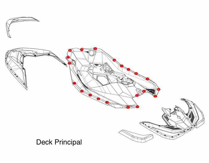 Seadoo Spark Kit de rondelle en acier inoxydable