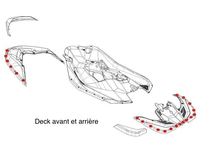 Seadoo Spark Kit de rondelle en acier inoxydable